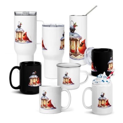 Holiday Drinkware for Christmas on Sale | Cardinal & Lantern Christmas Drinkware – Winter Mugs, Tumblers & Enamel Cups