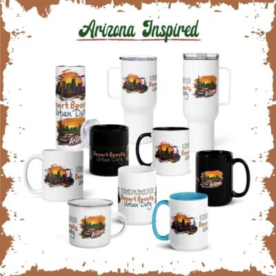 Arizona Tumblers and Mugs | Arizona Inspired Drinkware Collection – Desert Beauty Urban City Mugs & Tumblers