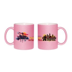 Glitter Mug Designed Atlanta Skyline Glitter Mug – Peaches, Progress & Southern Press