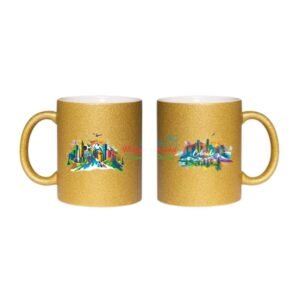 Glitter Coffee Mug | 11oz Colorado Rocky Peaks Glitter Mug – Colorado Travel Souvenir