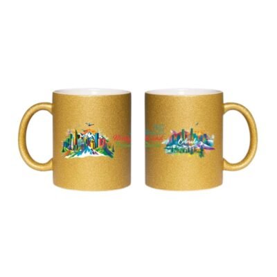 Glitter Coffee Mug | 11oz Colorado Rocky Peaks Glitter Mug – Colorado Travel Souvenir