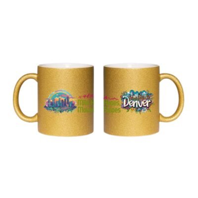 United States Glitter Mug | Denver Skyline Glitter Mug β Mile High Hopes & Mountain Slopes Souvenir