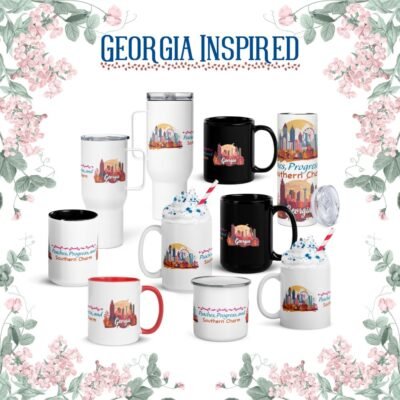 State Souvenir Mugs and Tumbler | Georgia Inspired Drinkware Collection – Peaches, Progress & Southern Charm in Every Size (11oz - 40oz)