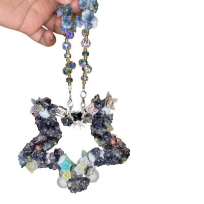 Hanging Decor | Handmade Beaded Floral Hanging Charm for Car Mirror, Wall & Shelf Decor – Cozy Home Accent Gift