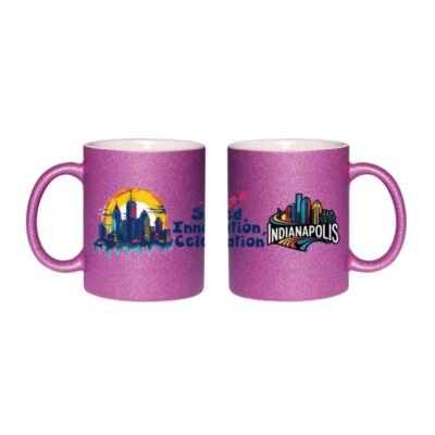 Glitter Custom Coffee Mug Usa Made | Indianapolis Skyline Mug β Speed, Innovation & Celebration