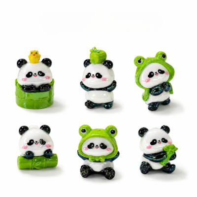 Bamboo & Frog Panda Focal Beads and Beaded Accessories – Choose Your Set of 6