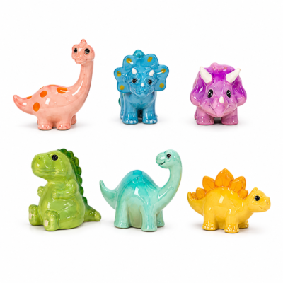 Colorful Dinosaur Focal Beads & Beaded Accessories – Choose Your Set of 6