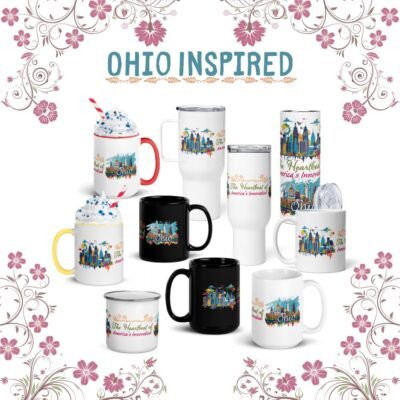 Coffee Mug and Tumbler Usa State Ohio Inspired Drinkware β The Heartbeat of Americaβs Innovation Collection