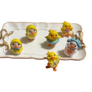 Bendable Figures Toys | Mini Duckling Beadable Figures for Crafting | Cute Duck Beads for DIY Jewelry, Keychains & Phone Charms