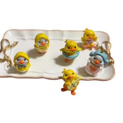 Bendable Figures Toys | Mini Duckling Beadable Figures for Crafting | Cute Duck Beads for DIY Jewelry, Keychains & Phone Charms