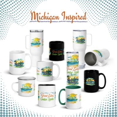 Coffee Mug and Tumbler | Michigan Inspired Drinkware Collection – Great Lakes, Greater Spirits Mugs & Tumblers