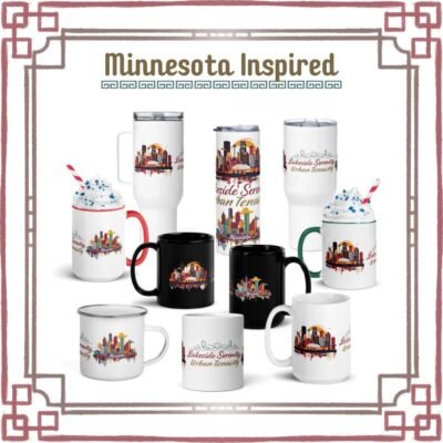 Buy High-Quality Mugs and Tumblers | Minnesota Inspired Drinkware Collection – Lakeside Serenity & Urban Tenacity Mugs & Tumblers