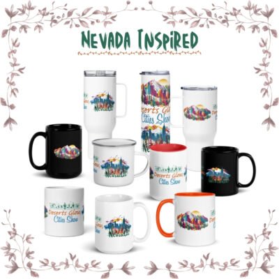 Nevada Inspired Coffee Mugs & Travel Tumblers β Desert Glow City Show (11oz to 40oz)