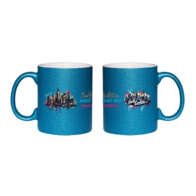 Glitter Mug 11oz North Carolina β Blue Peaks & Innovation Streets Sparkle Coffee Mug | NC USA State Souvenir