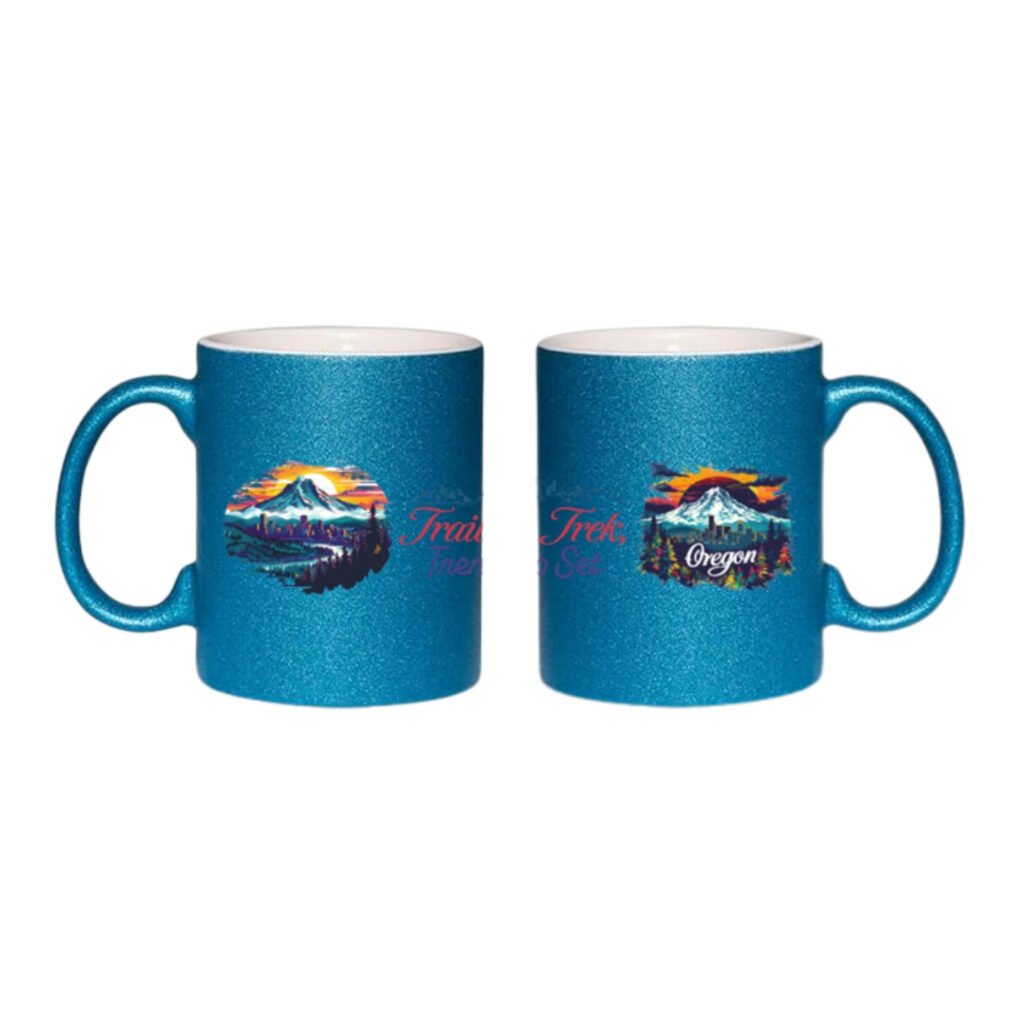 Oregon Inspired Glitter Mug – Sparkling State Pride Coffee Cup (11oz)