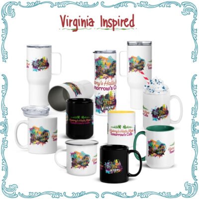 Virginia State Pride Mug Collection – Glossy Mugs, Enamel Cups & Travel Tumblers