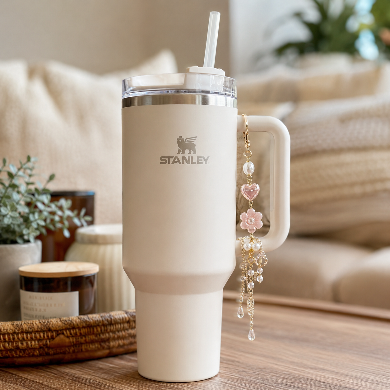 Stanley cup with a cup charm
