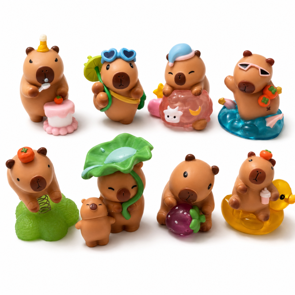 Cute Capybara Beads | Kawaii DIY Beads for Pens, Badge Reels, Memo Holders, Keychains, Crafts & Jewelry Making