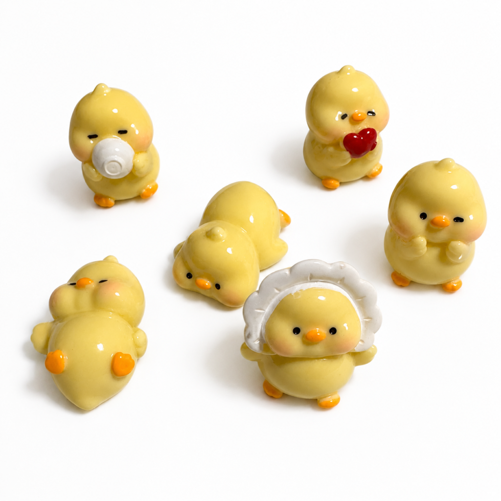 Cute Baby Chick Character Bead | Choose Your Tool | Beadable Pen, Badge Reel, Memo Holder, Keychain & DIY Craft Supply