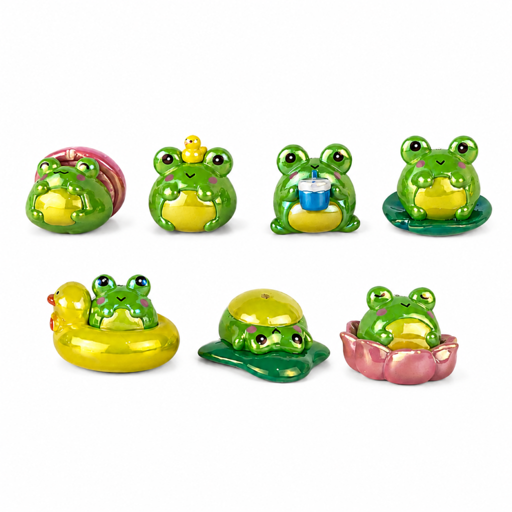 Kawaii Frog Focal Beads & Beaded Accessories – Choose Your Set of 7
