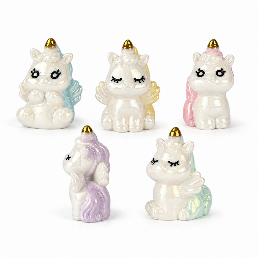 Pearl White Unicorn Focal Beads & Beaded Accessories – Choose Your Set of 5