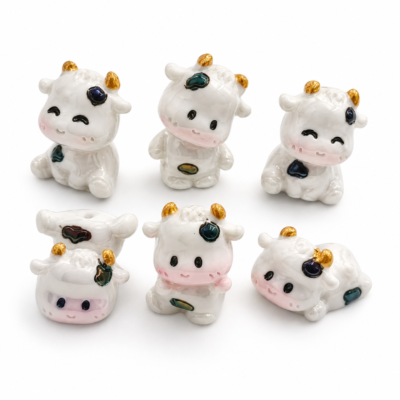 Cute Cow Beadable Focals & Finished Accessories – Choose Your Set of 6