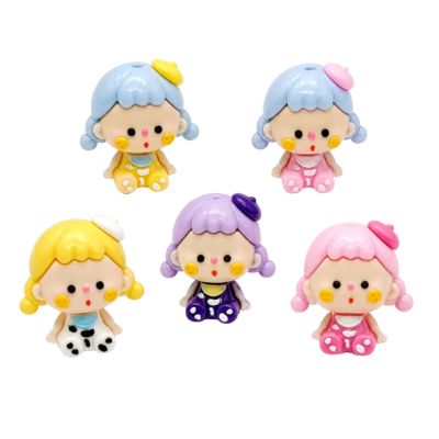 Pastel Beret Doll Focal Beads & Beaded Accessories – Choose Your Set of 5