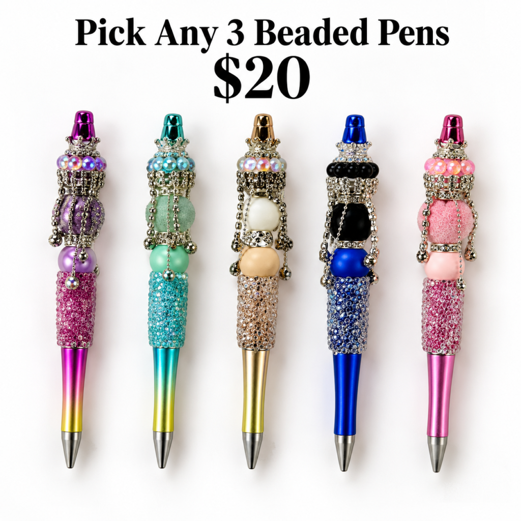 Pick Any 3 Beaded Pens β Handmade Mix & Match Pen Set